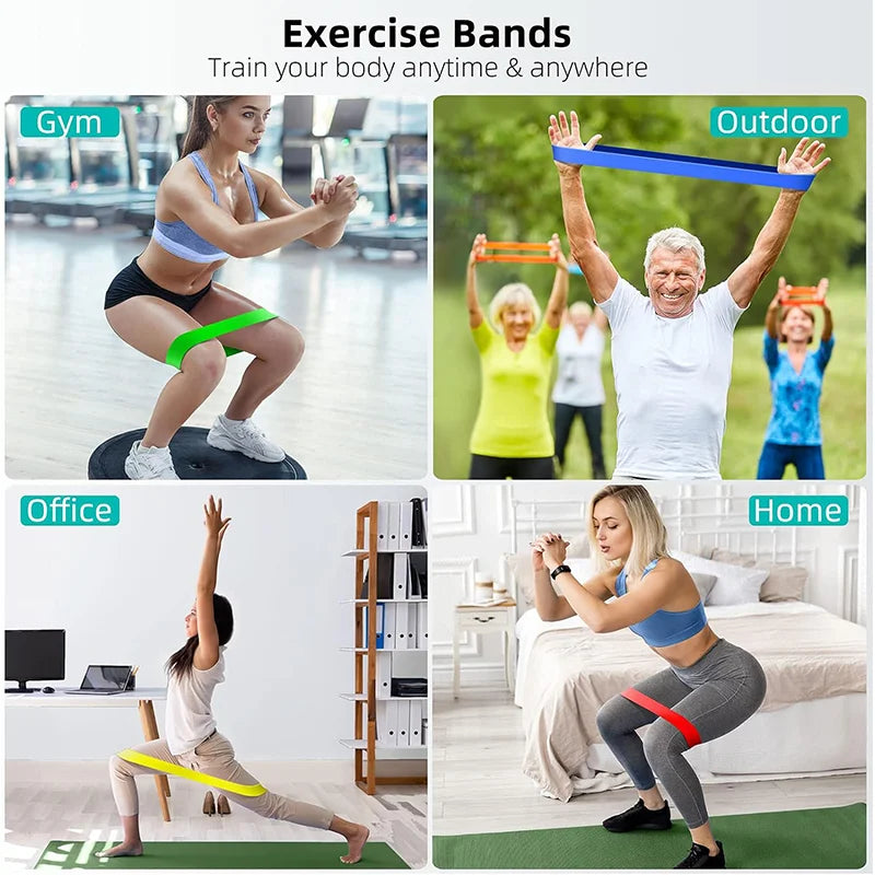 Direnç Bantları - Yoga, Fitness ve Egzersiz için Elastik Döngü Bant Seti