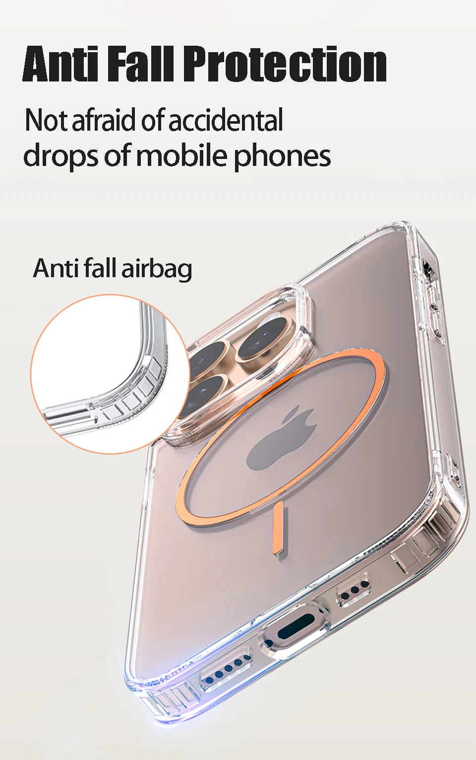iPhone 17-11 Serisi MagSafe Uyumlu Şeffaf Manyetik Kılıf | Kablosuz Şarj