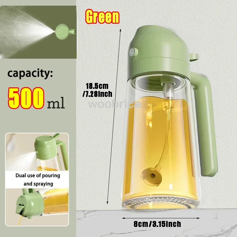 500ml Cam Yağ Sprey Şişesi | Zeytinyağı Dispenseri | BBQ & Pişirme