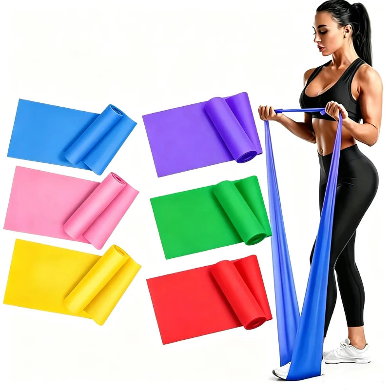 2/3/4/6 Pcs Yoga Resistance Bands: TPE Elastic Stretch Bands for Physical Therapy,Fitness,Yoga,Pilates,Rehabilitation & Strench