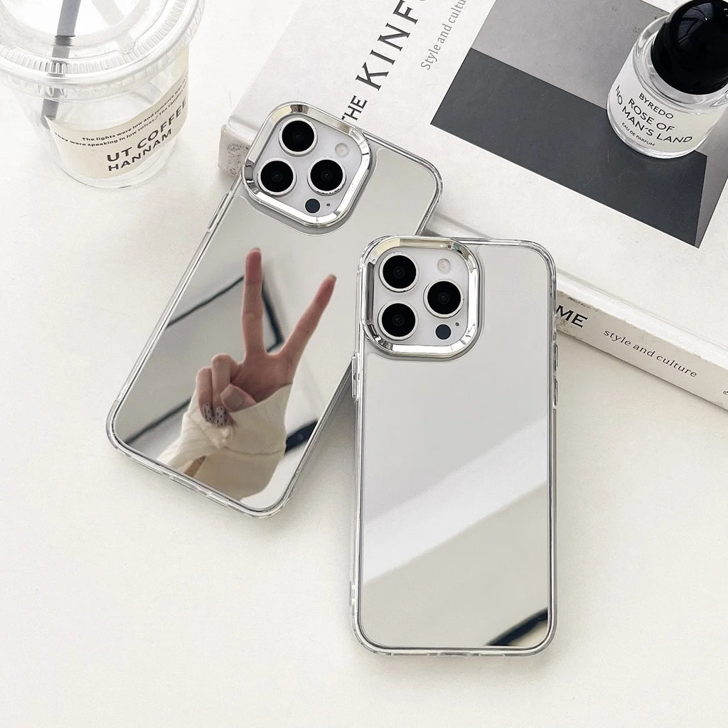 iPhone 17-11 Pro Max Makyaj Aynalı Lüks Telefon Kılıfı | Darbeye Dayanıklı