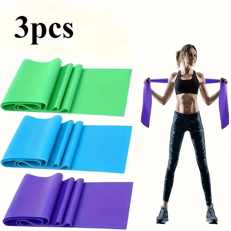 2/3/4/6 Pcs Yoga Resistance Bands: TPE Elastic Stretch Bands for Physical Therapy,Fitness,Yoga,Pilates,Rehabilitation & Strench