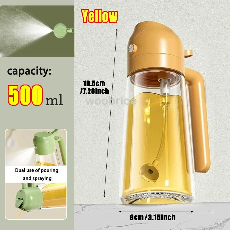 500ml Cam Yağ Sprey Şişesi | Zeytinyağı Dispenseri | BBQ & Pişirme