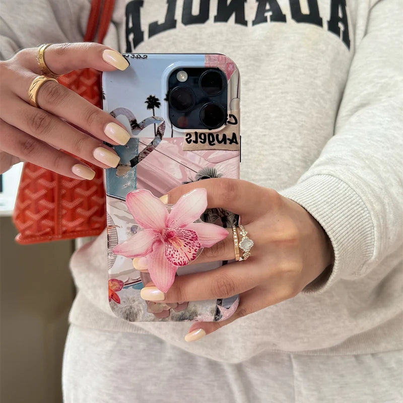 New Orchid Phone Stand Phalaenopsis Socket Grip Network Hot Talent Recommendation Foldable Cymbidium Phone Bracket For IPhone