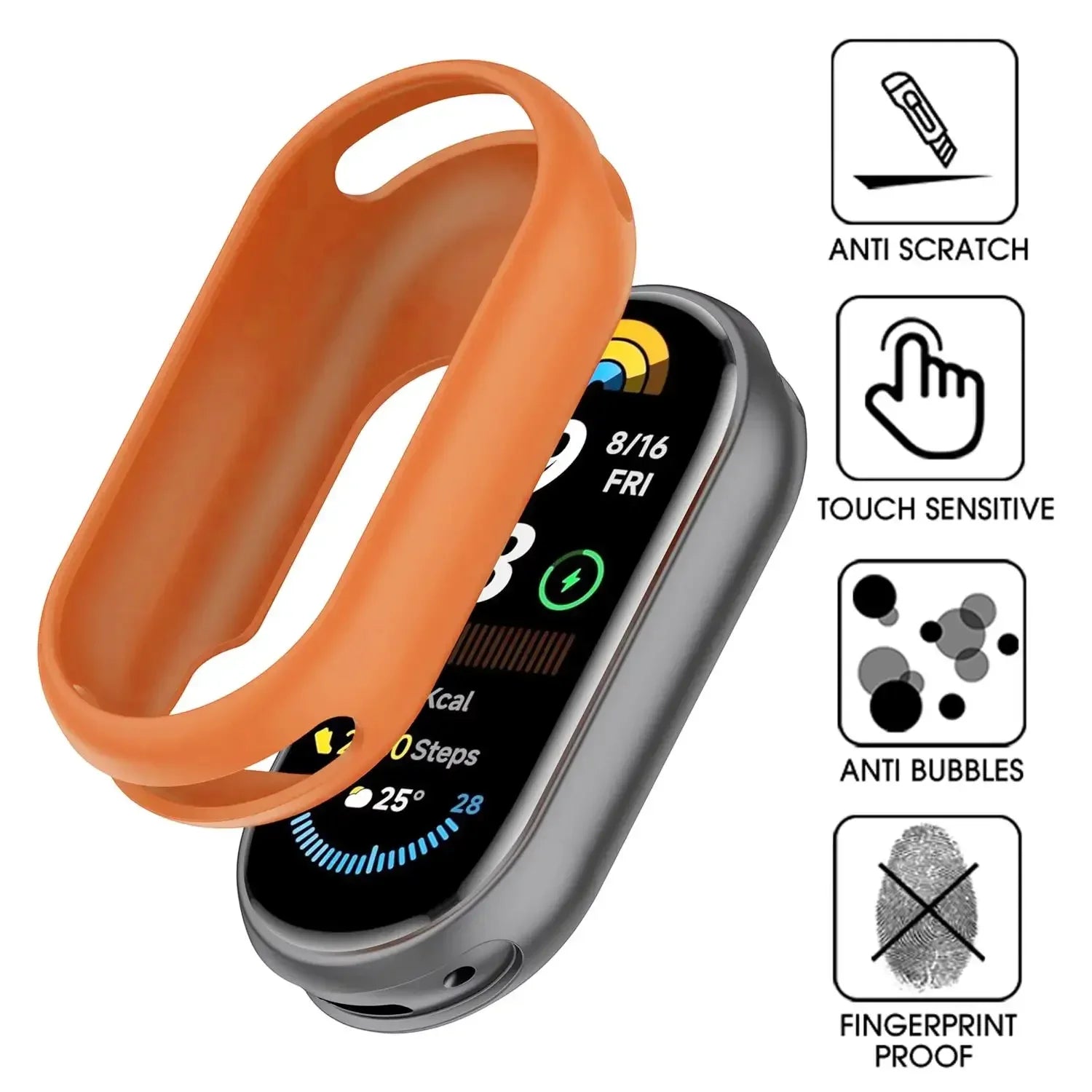 Xiaomi Mi Band 10 NFC Silikon Koruyucu Kılıf | Darbe Emici | Aksesuar
