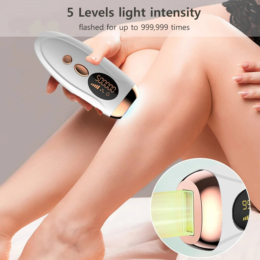 10  Beauty Care IPL Hair Removal Device 990000 Flashes Painless Permanent for Women Face Body Bikini LED Display Home Use