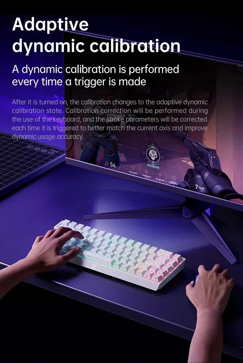 Mchose Ace 68/60 Pro Manyetik Gaming Klavye | 8K Hızlı Tetik | 0.005mm