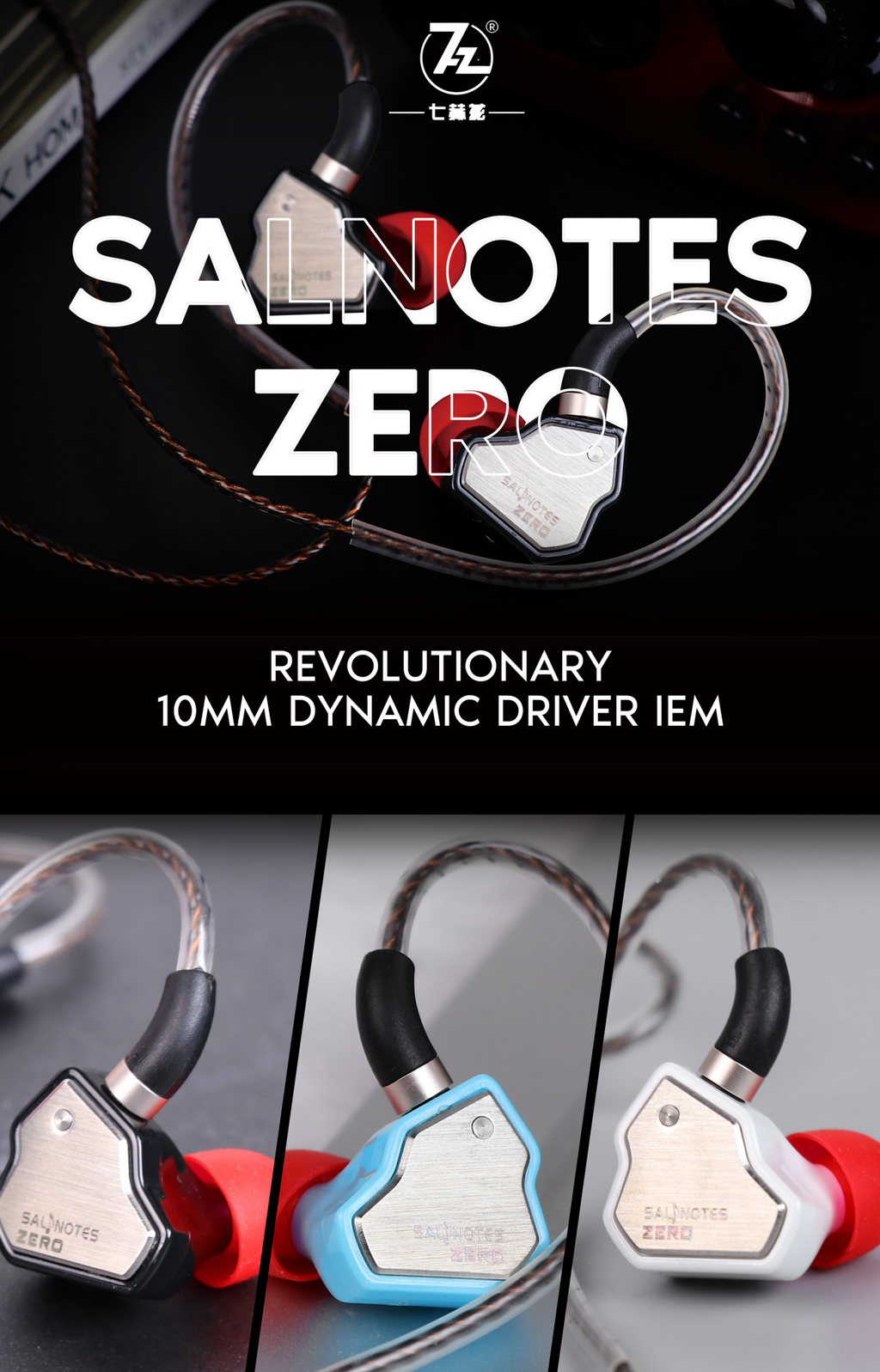 7Hz Salnotes Zero HiFi Kulak İçi Kulaklık | 10mm Dinamik Sürücü | Metal