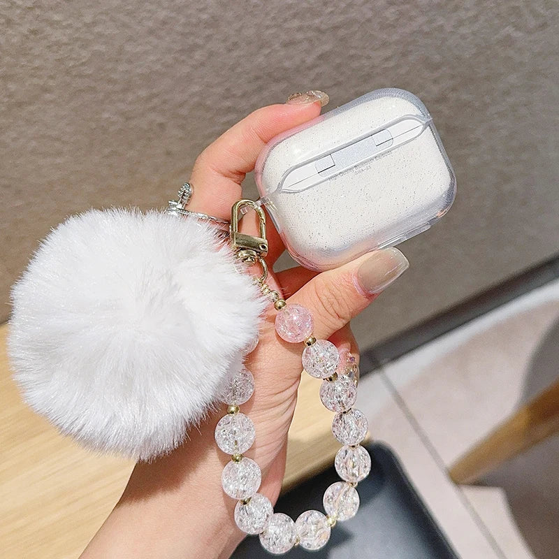 AirPods Pro 2/3/4 Simli Fiyonk Kristal Kulaklık Kılıfı | Koruyucu