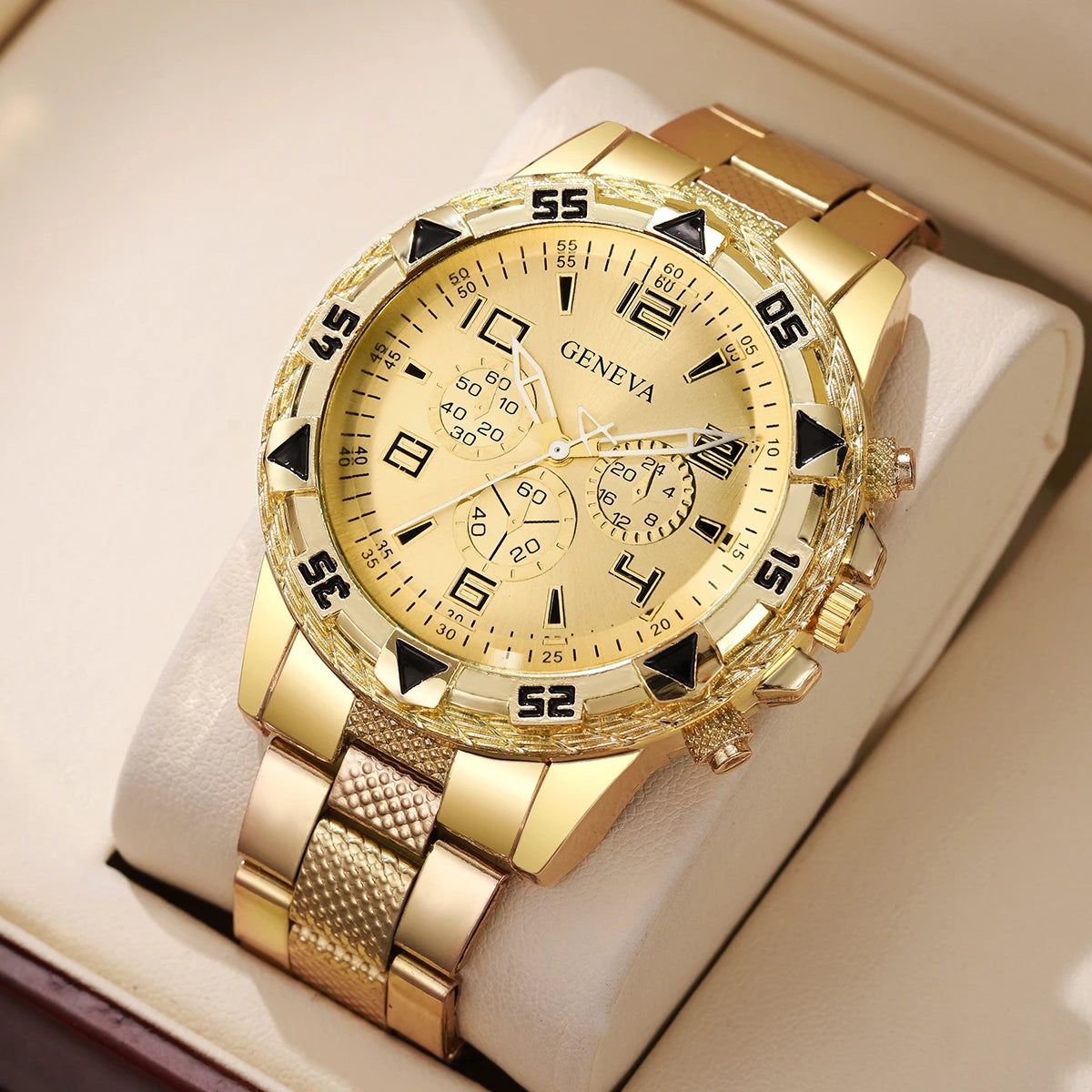 1/4PCS Luxury Big Dial Mens Quartz Watches Fashion Men Business Watch CLock Gift Reloj Hombre（Without Box）