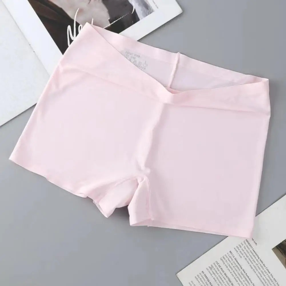 Women Safety Panties Women Safety Pants Ice Silk Shorts High Elasticity Quick Dry Mini Skirt Shorts Mid Waist Underwear 90%