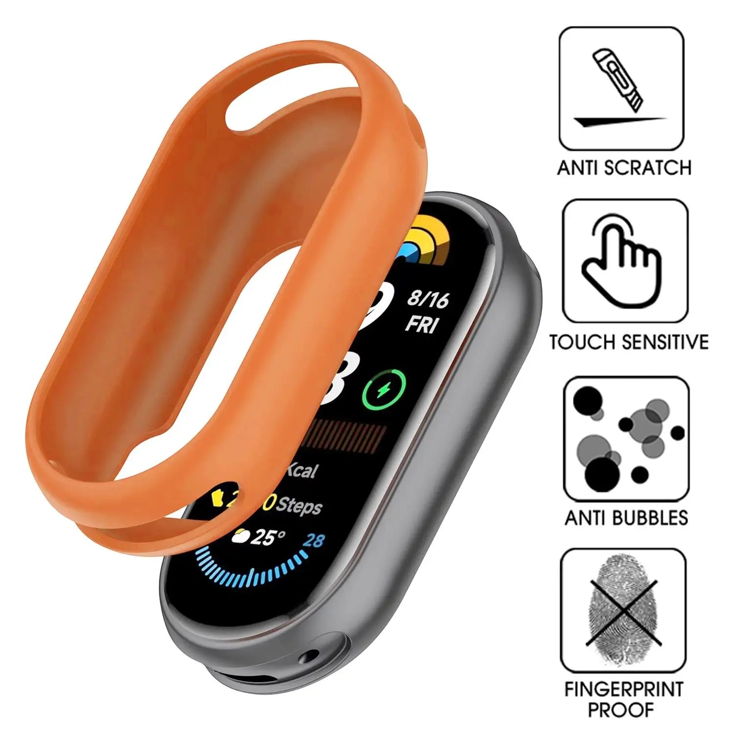 Xiaomi Mi Band 10 NFC Silikon Koruyucu Kılıf | Darbe Emici | Aksesuar