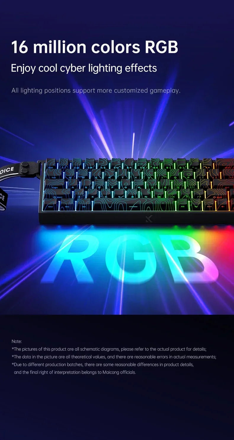 Mchose Ace 68/60 Pro Manyetik Gaming Klavye | 8K Hızlı Tetik | 0.005mm