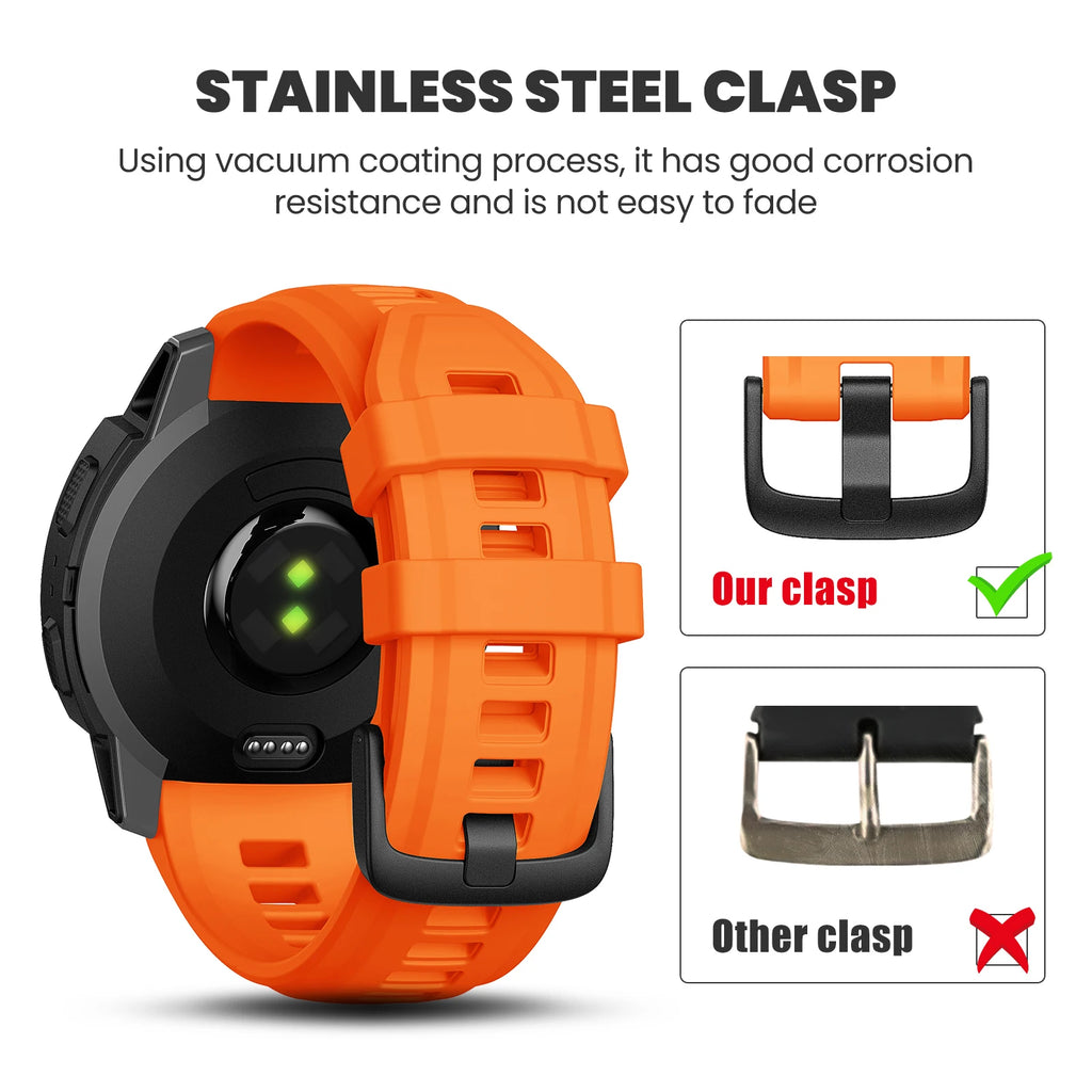 Garmin Instinct 2 / 2S Replacement Strap | Soft Silicone | 20mm & 22mm