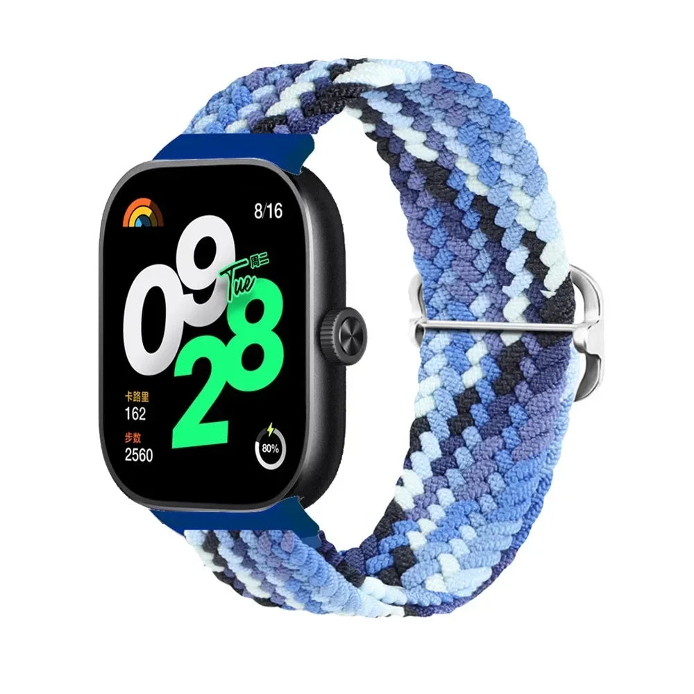 Redmi Watch 4 & Xiaomi Mi Band 8 Pro Kordon | Elastik Naylon Örgü | Ayarlanabilir Spor Bilekliği