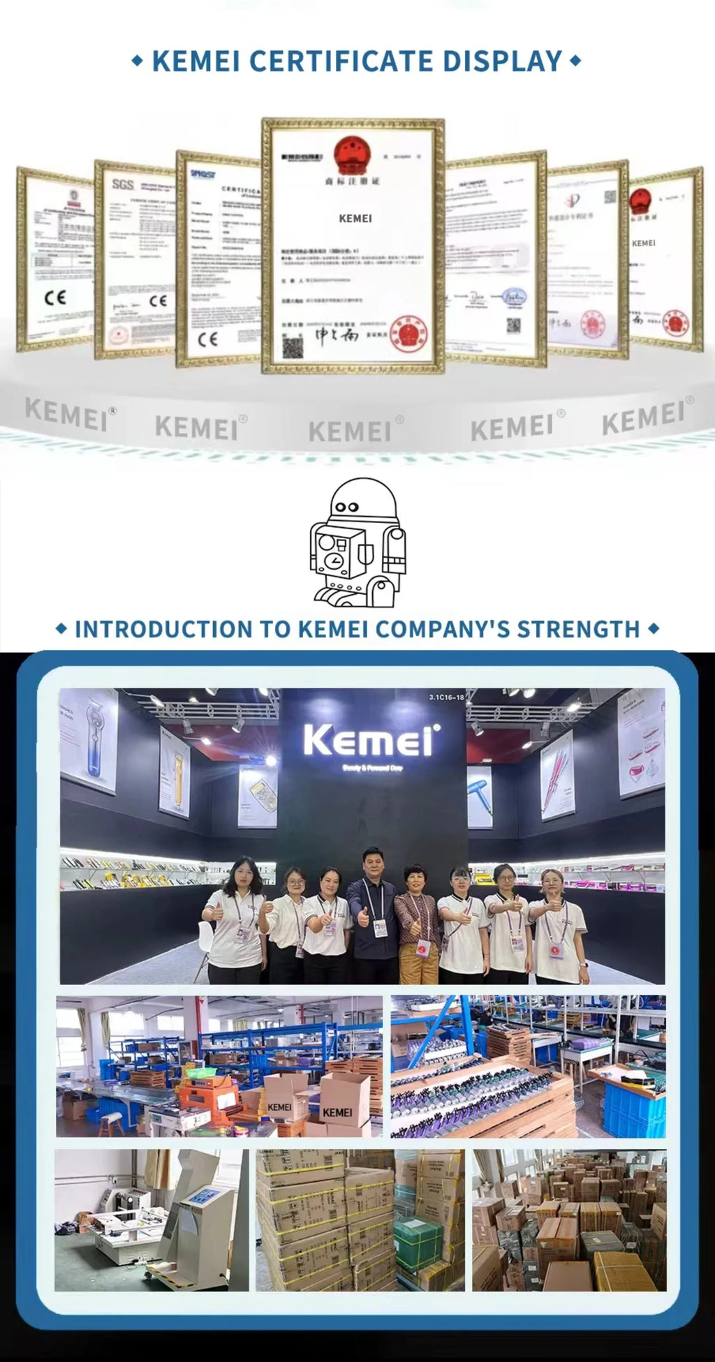 KEMEI Profesyonel Saç & Sakal Kesme Makinesi | KM-5098 | Şarjlı