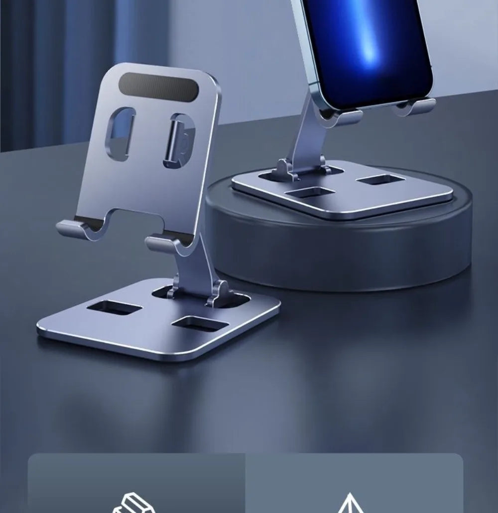 Evrensel Katlanabilir Telefon Tutucu Stand | Demir Alaşım | Ayarlanabilir Masaüstü | iPhone Xiaomi Huawei Tablet