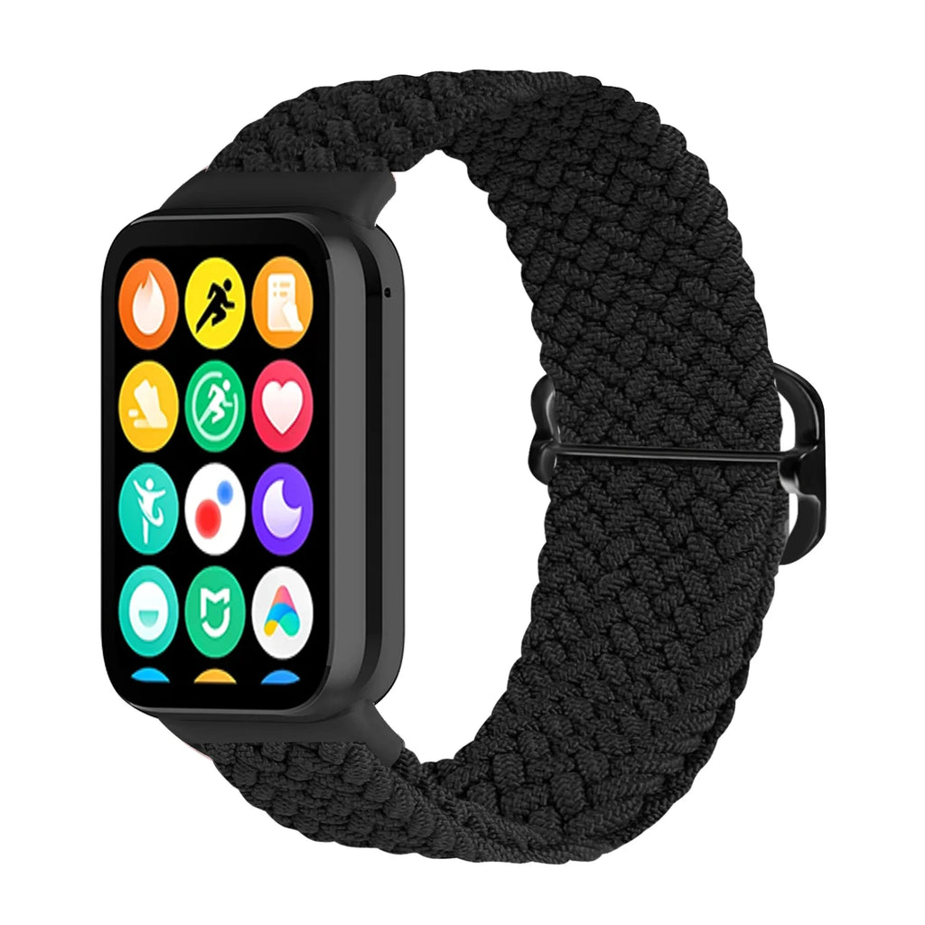 Redmi Watch 4 & Xiaomi Mi Band 8 Pro Band | Elastic Nylon Braided | Adjustable Sport Wristband
