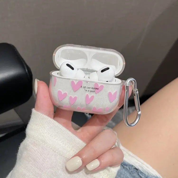 AirPods Pro 2 / 1 / 3 / 4 Simli Çiçek Desenli Kılıf | Anahtarlık