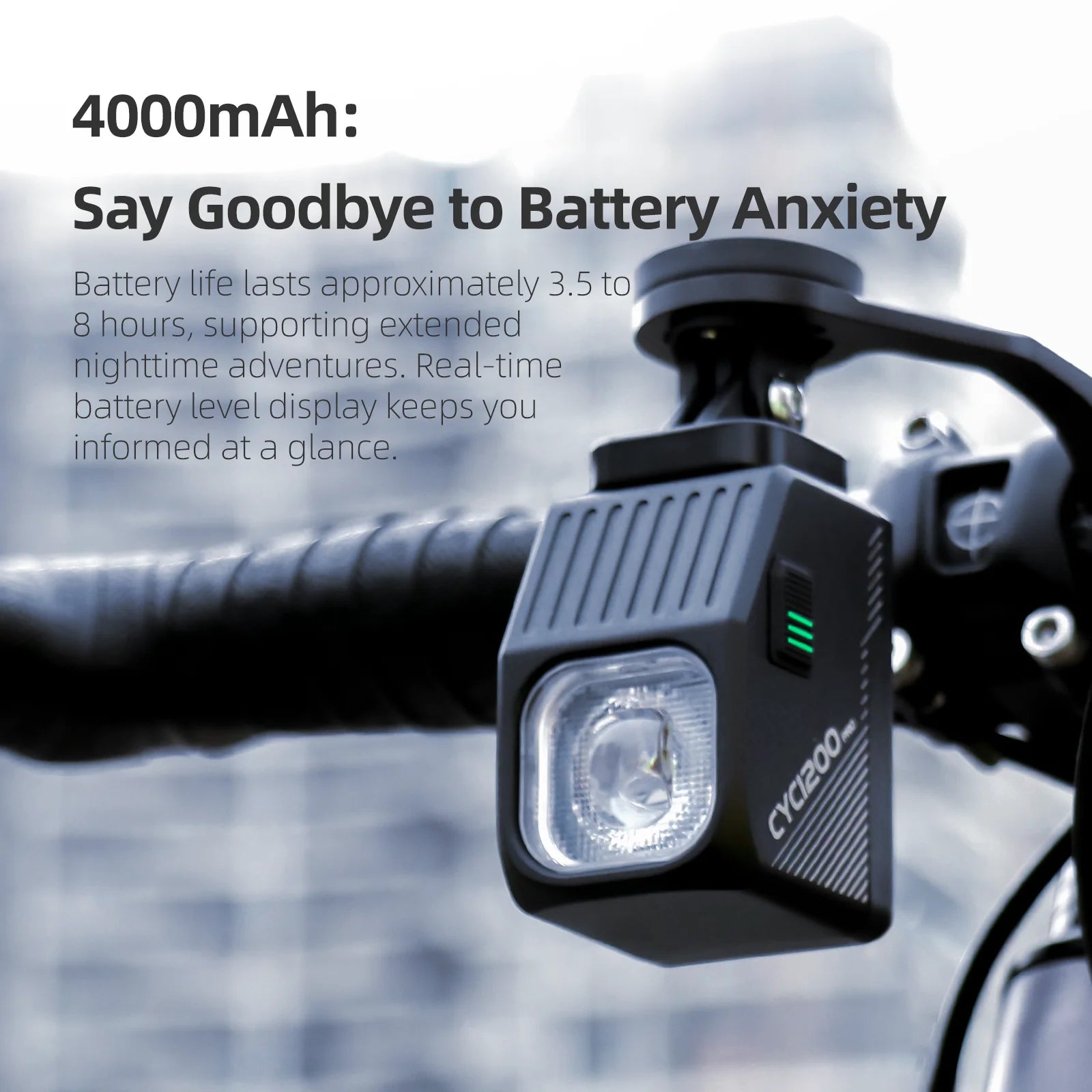CYCLAMI 1200 Lümen Bisiklet Farı | Kablosuz Kumanda | 4000mAh Ön Lamba