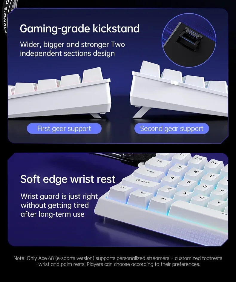 Mchose Ace 68/60 Pro Manyetik Gaming Klavye | 8K Hızlı Tetik | 0.005mm