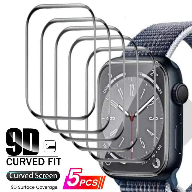 Apple Watch 10/9/8/7/6/SE Seramik Ekran Koruyucu | 5'li Set | Cam Değil