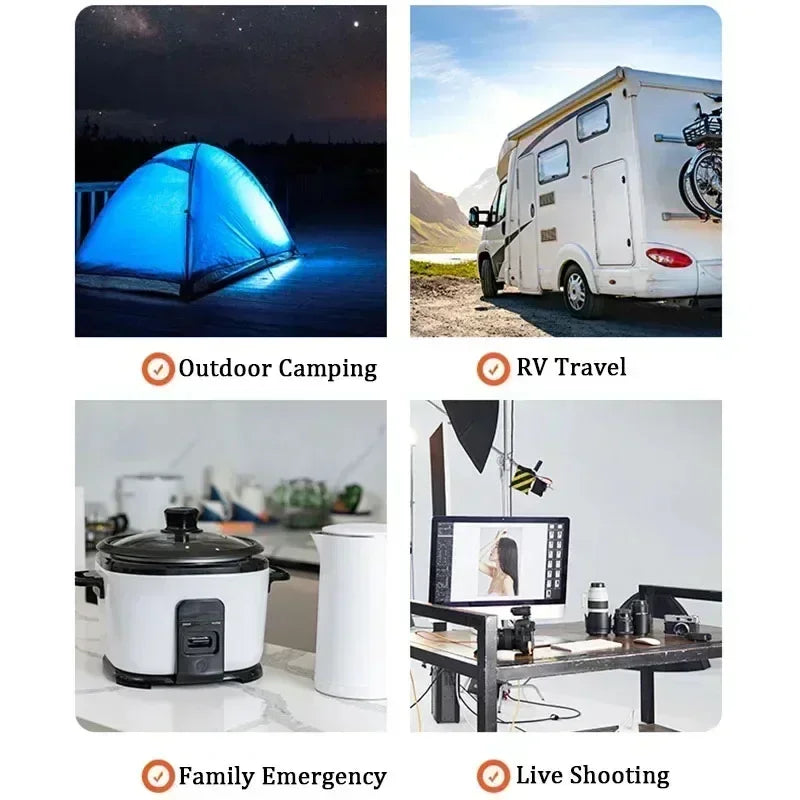 300W Taşınabilir Güç İstasyonu | 220V Solar Jenerator | LiFePO4 Kamp