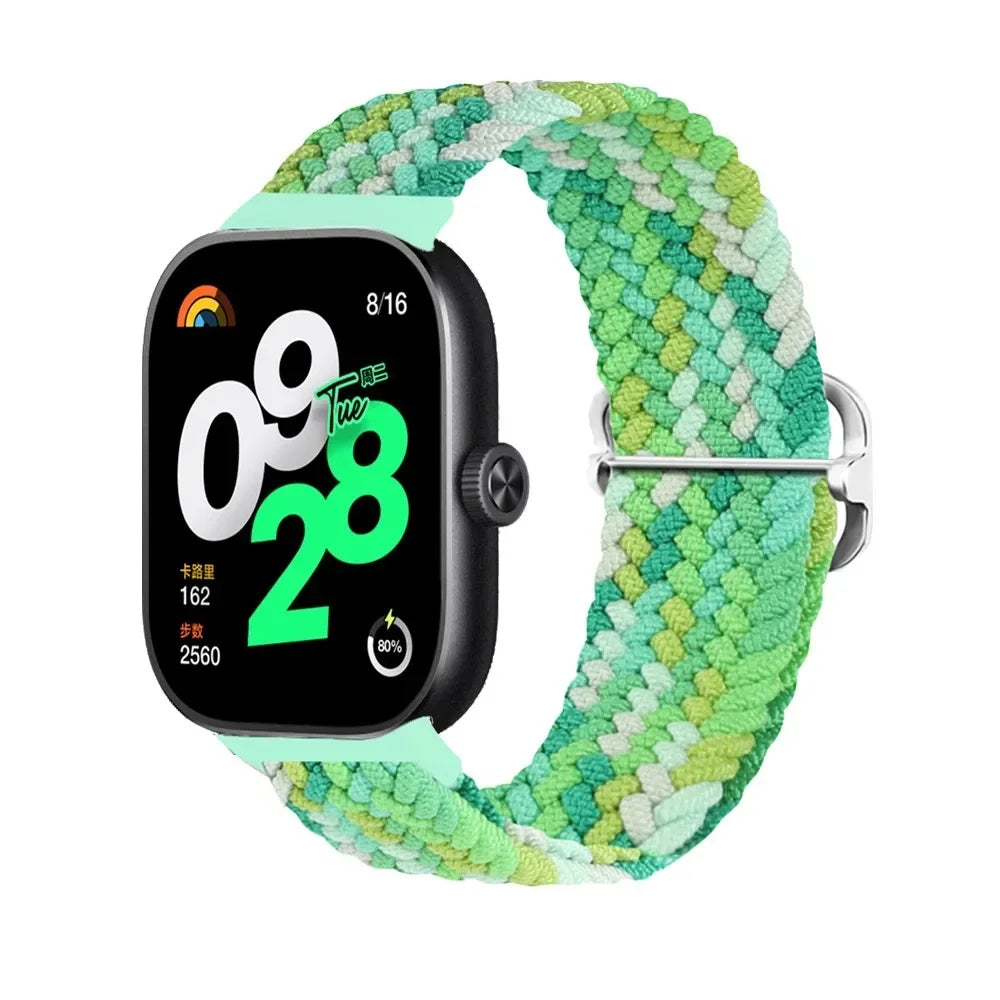 Redmi Watch 4 & Xiaomi Mi Band 8 Pro Band | Elastic Nylon Braided | Adjustable Sport Wristband