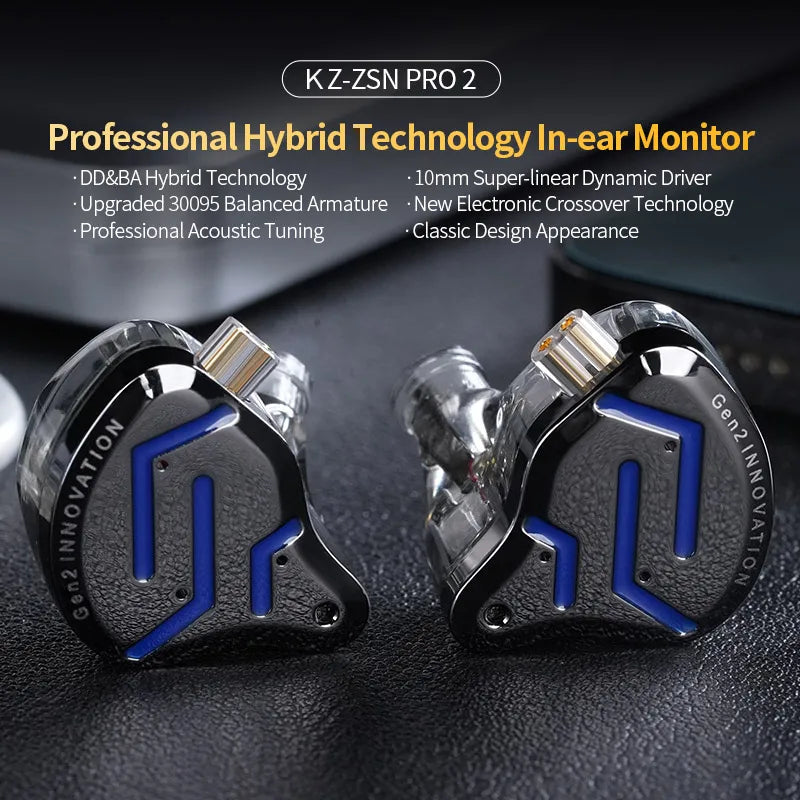 KZ ZSN Pro 2 Hibrit Sürücülü Metal Kulak İçi Kulaklık | HiFi Bas