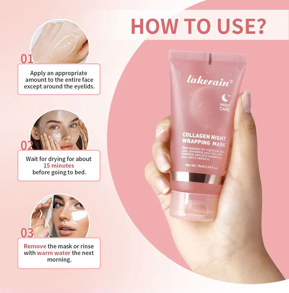 Kollajen Soyulabilir Jel Maske | Gece Bakımı | Cilt Sıkılaştırıcı Yüz Maskesi