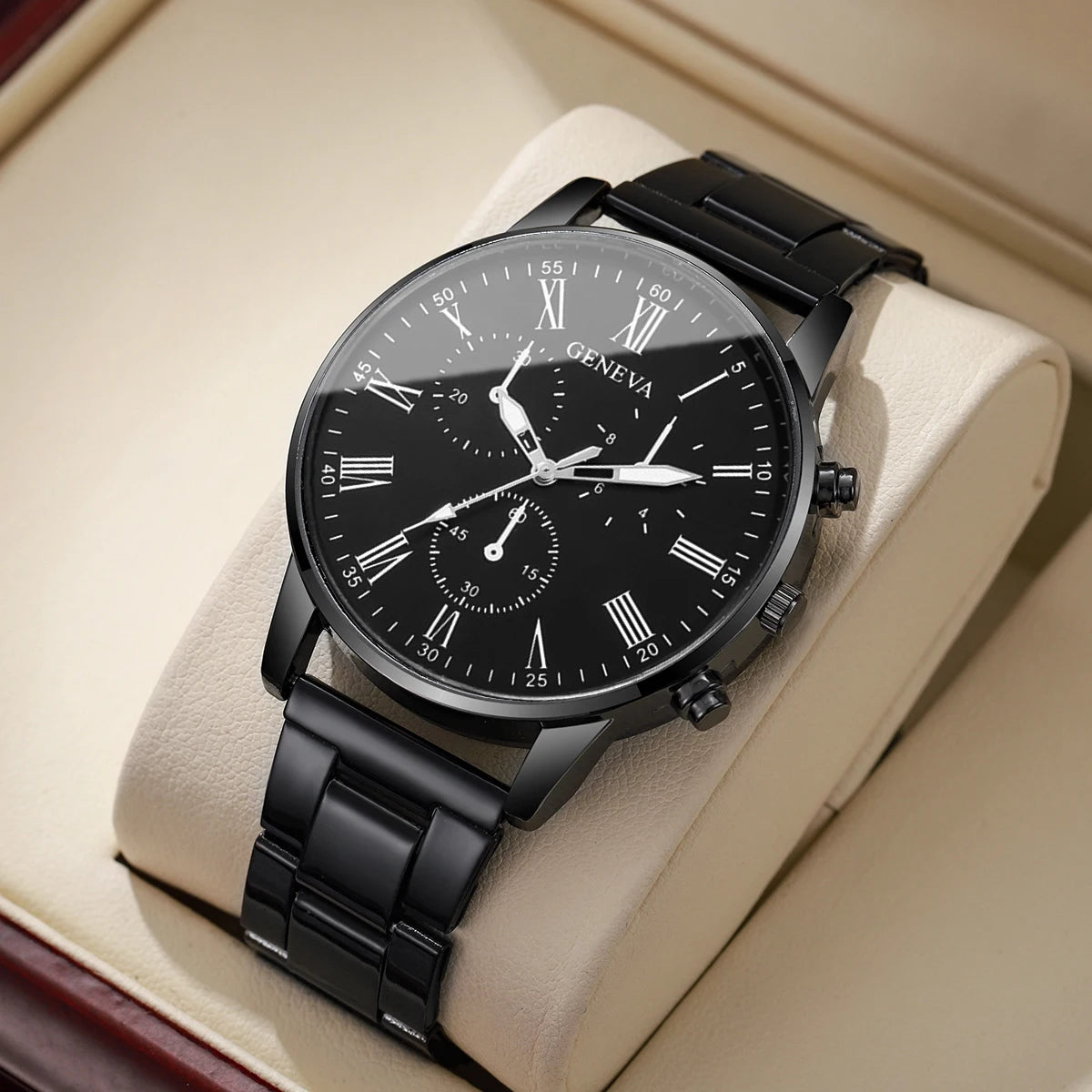1/4PCS Luxury Big Dial Mens Quartz Watches Fashion Men Business Watch CLock Gift Reloj Hombre（Without Box）