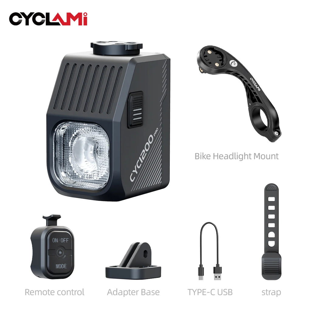 CYCLAMI 1200 Lümen Bisiklet Farı | Kablosuz Kumanda | 4000mAh Ön Lamba