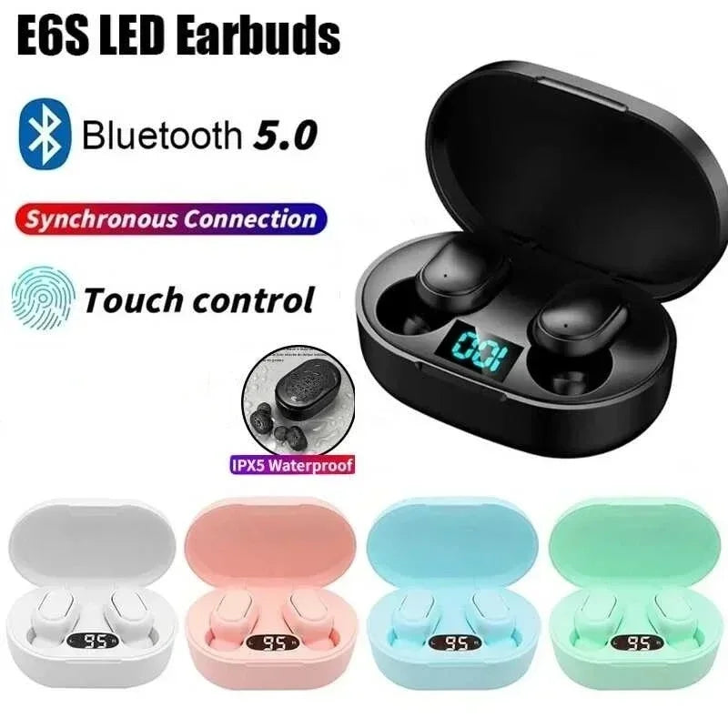 E6S TWS Dijital Göstergeli Bluetooth Kulaklık | Gürültü Engelleme | Mikrofon