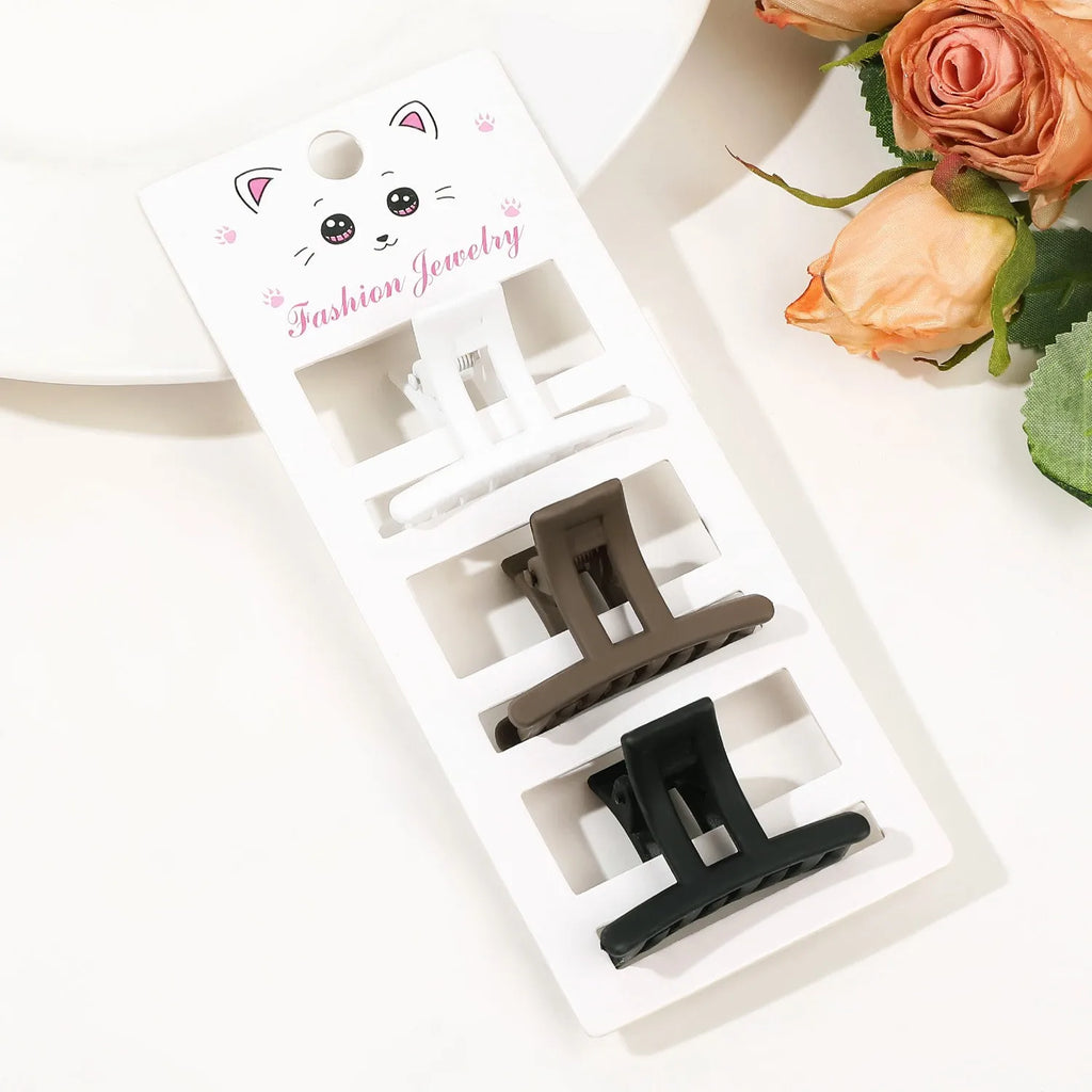 Geometrik Hollow Saç Tokası | 3'lü Set | Moda Kadın Aksesuarı | 24 Model