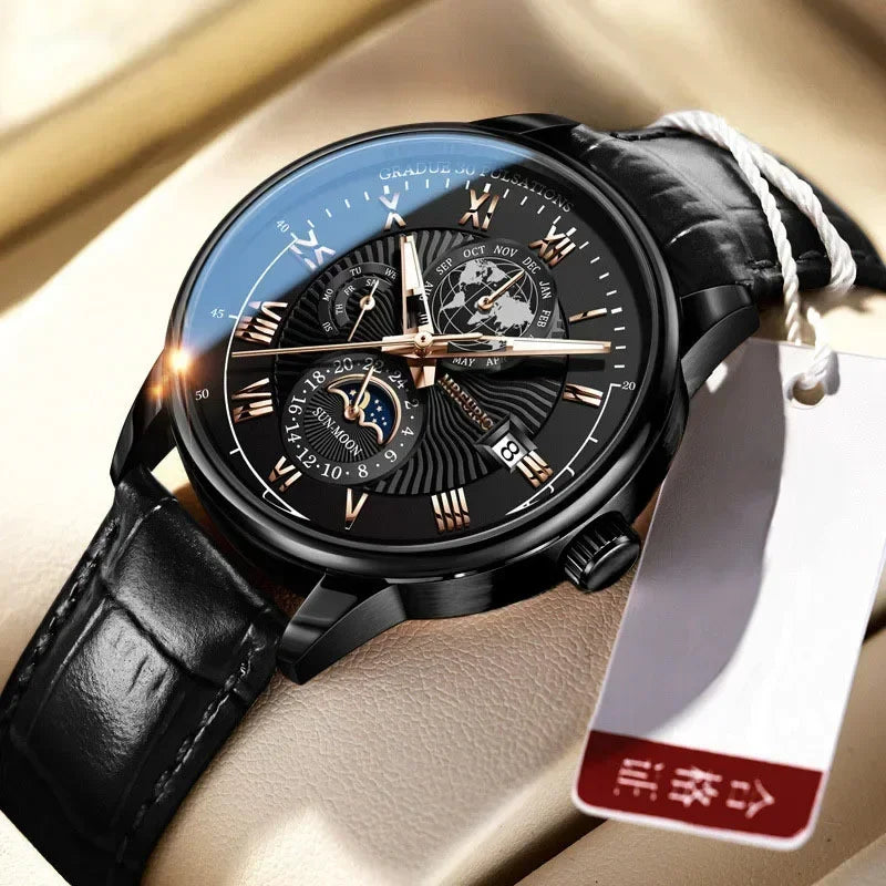 2025 Men Watch Fashion Top Luxury Sport Men's Wristwatch  Leather Date Quartz Watches Man Casual Clock