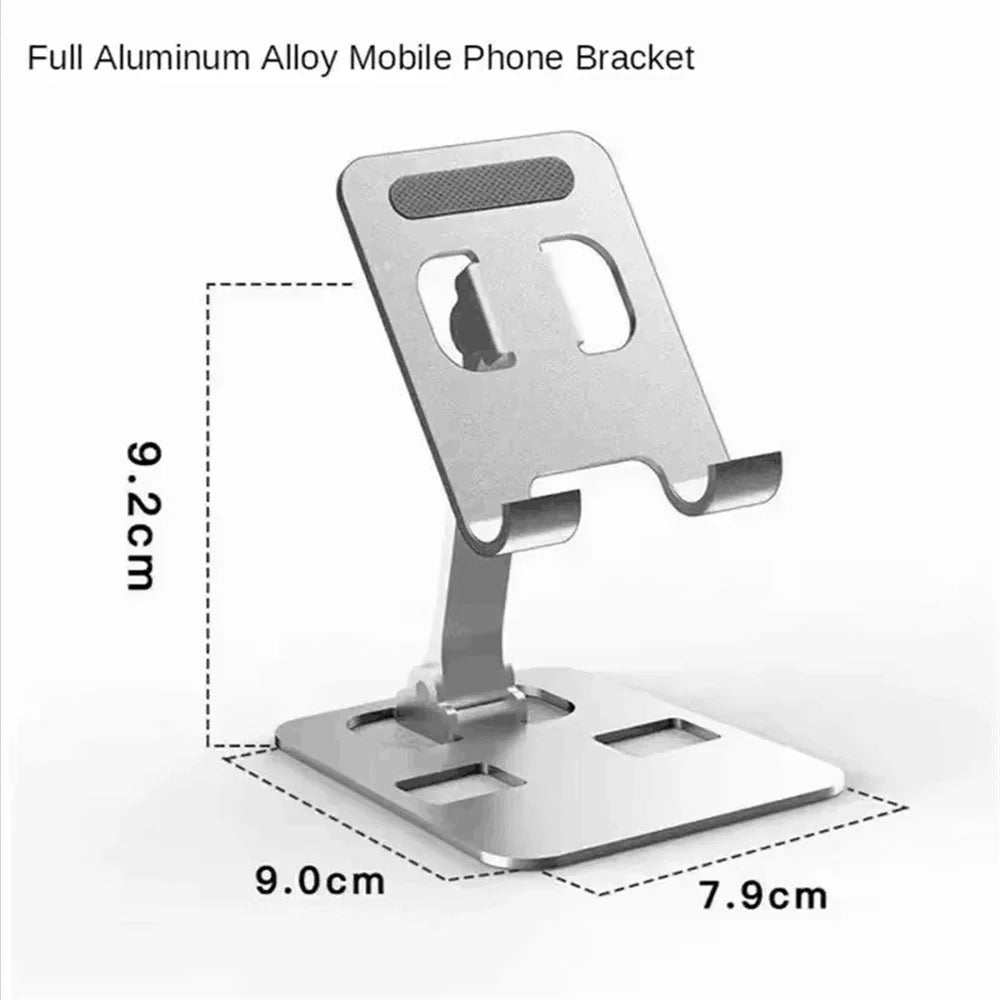 Evrensel Katlanabilir Telefon Tutucu Stand | Demir Alaşım | Ayarlanabilir Masaüstü | iPhone Xiaomi Huawei Tablet