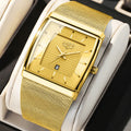 LIGE New Luxury Square Watch For Men Fashion Business Rose Gold Ultra Thin Mesh Waterproof Luminous Men's Quartz Wristwatches