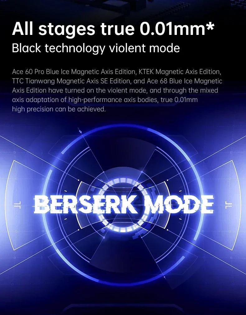 Mchose Ace 68/60 Pro Manyetik Gaming Klavye | 8K Hızlı Tetik | 0.005mm