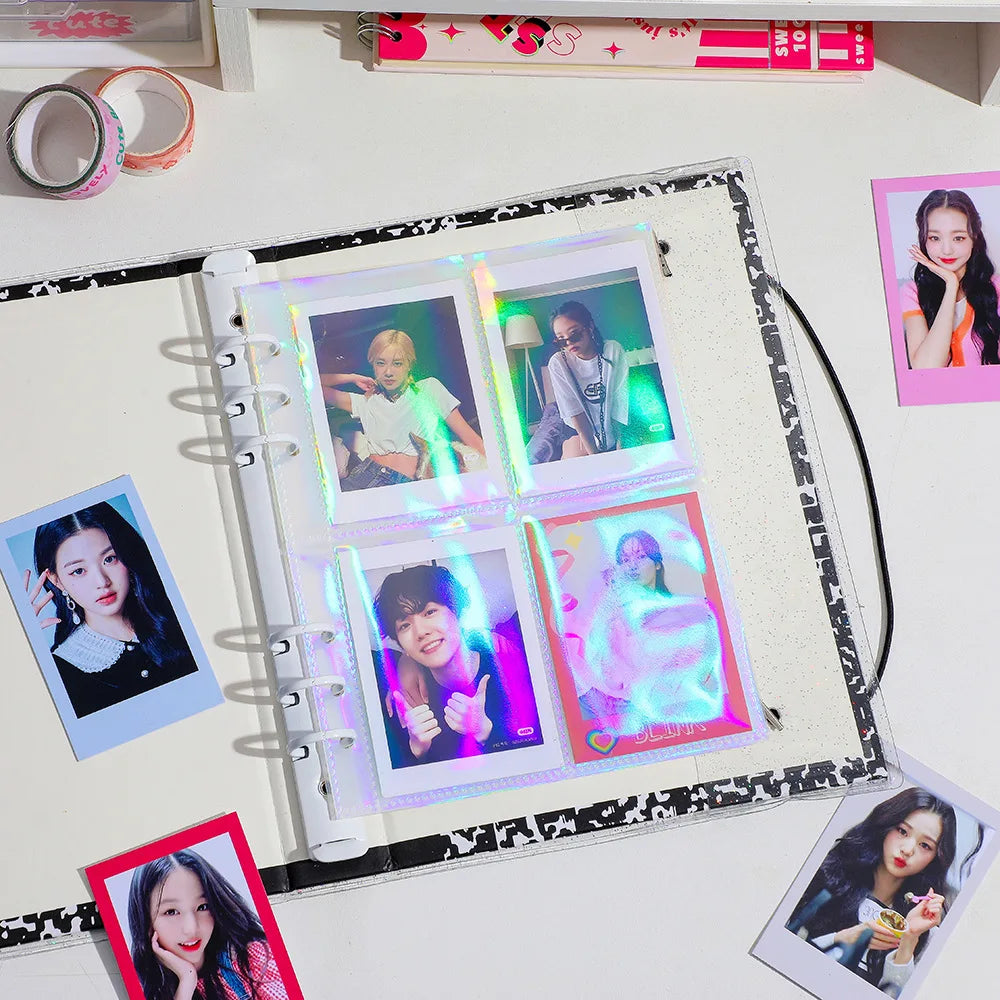 SKYSONIC A5 Binder Ring Collect Book Korea Idol Photo Organizer Journal Diary Agenda Planner Bullet Cover School Stationery