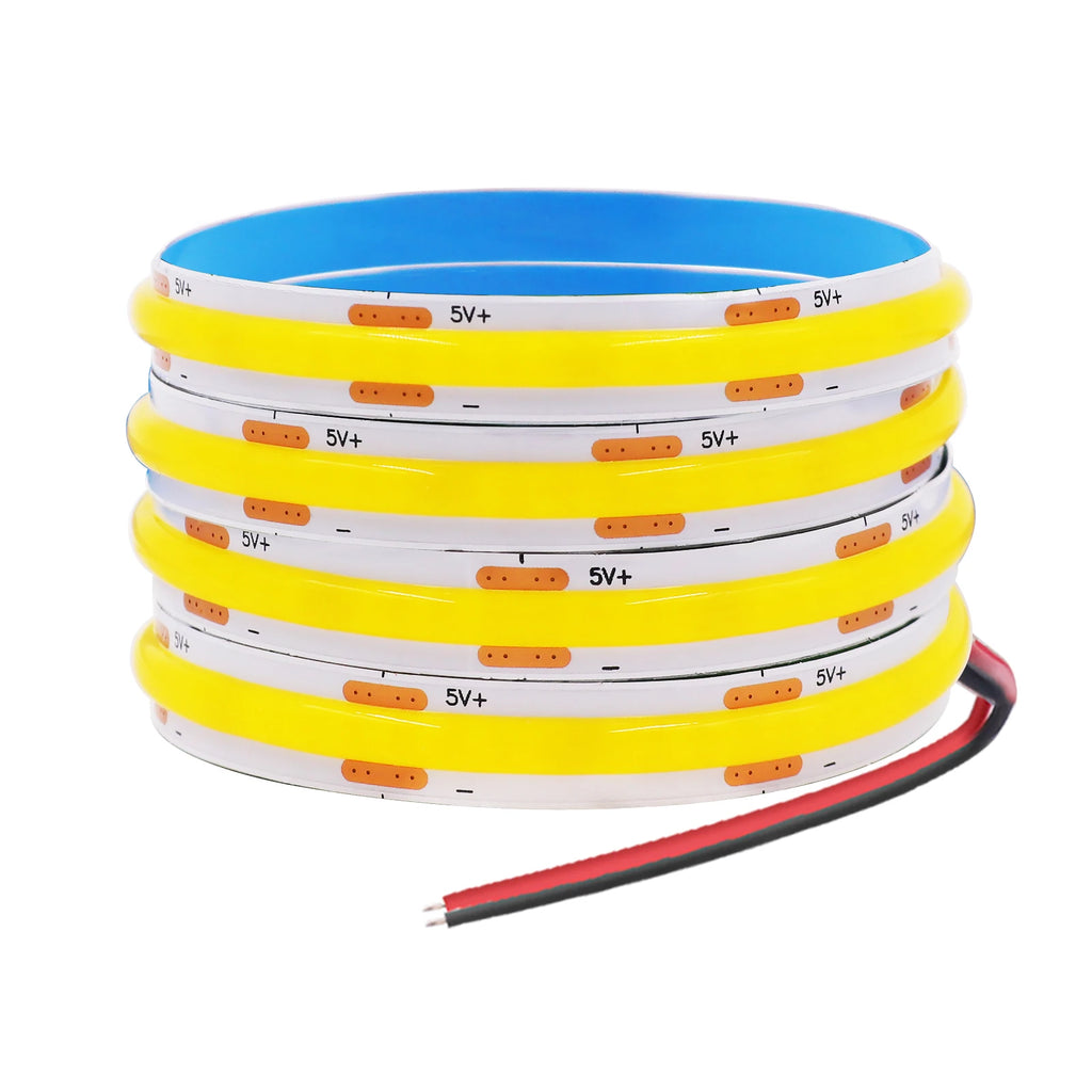 USB COB Strip Light 5V | 320 LED/m | Flexible Adhesive Tape | TV Backlighting