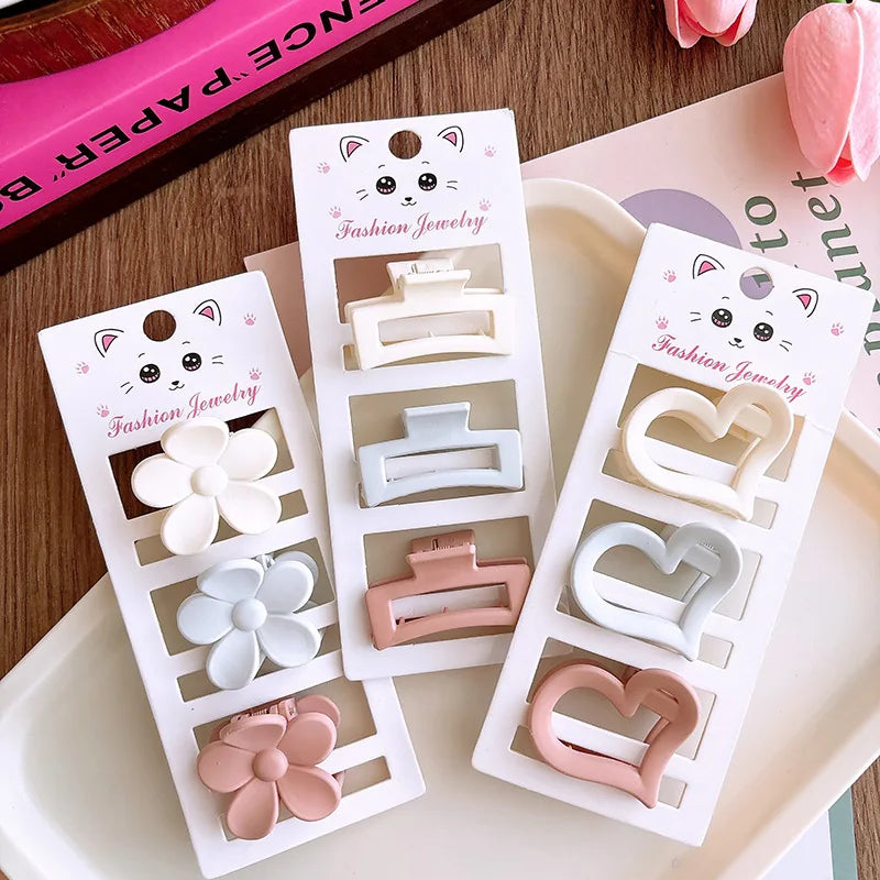 Geometrik Hollow Saç Tokası | 3'lü Set | Moda Kadın Aksesuarı | 24 Model