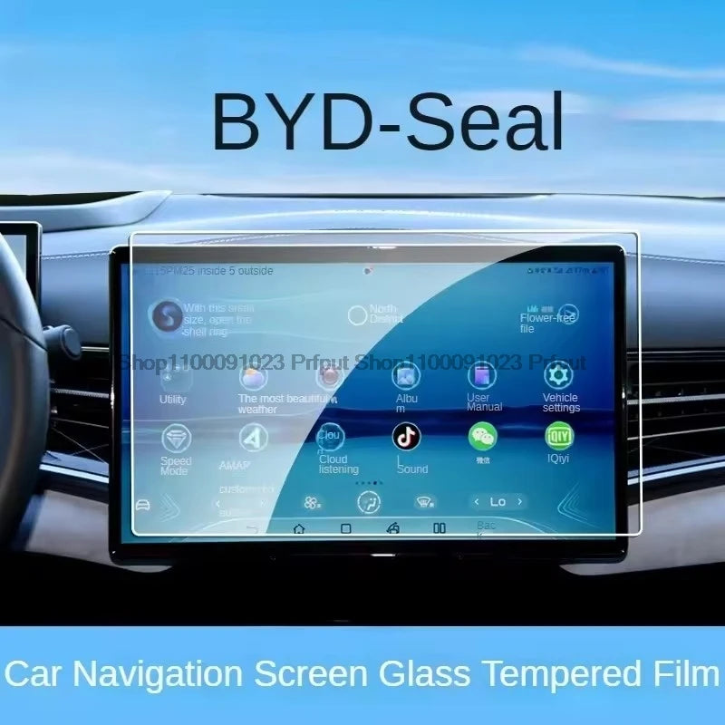 BYD Seal 15.6 inç GPS Navigasyon Temperli Cam Ekran Koruyucu | 2023