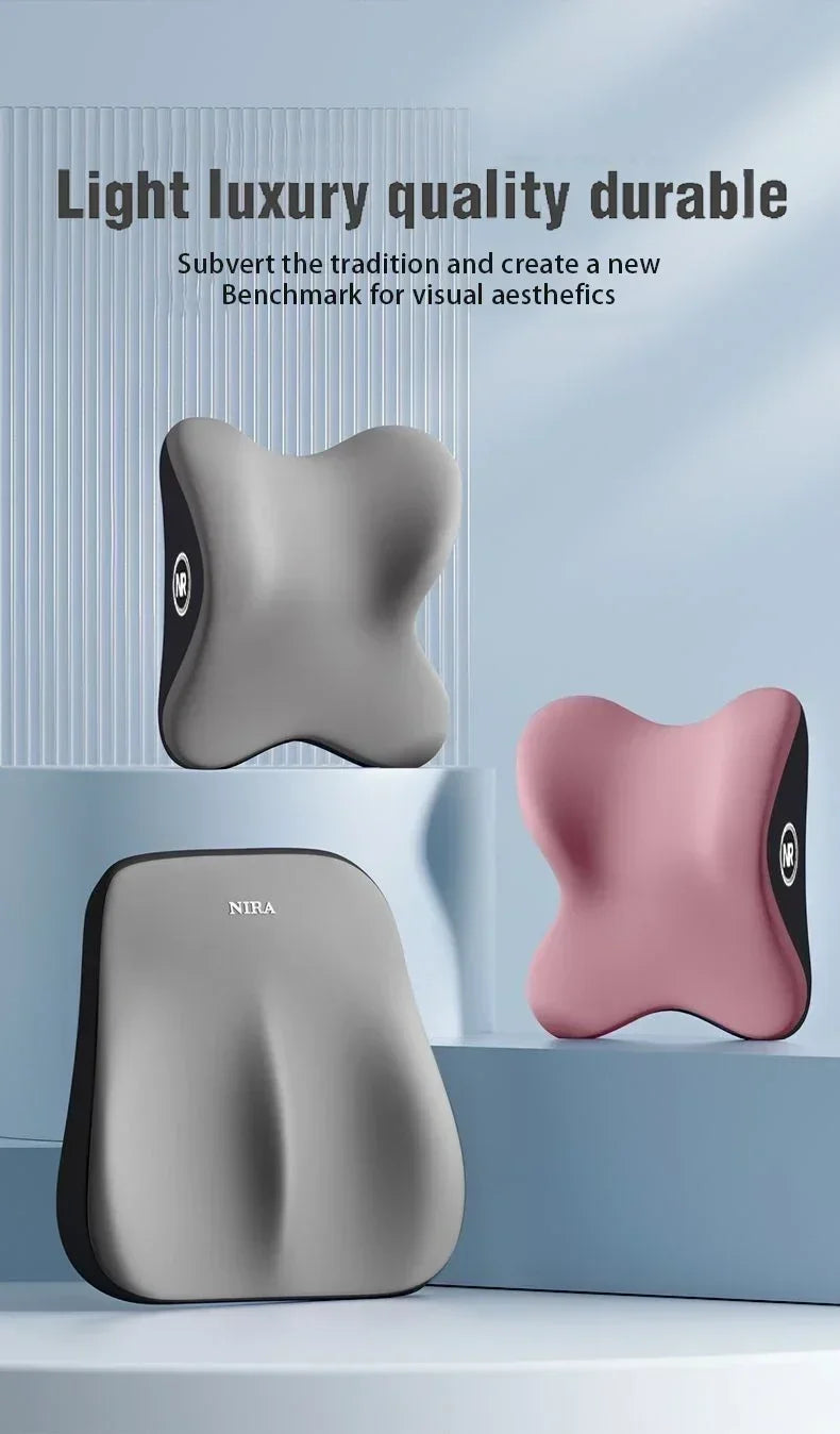 Belleğ Köpüğü Araba Boyun & Bel Yastığı | Ergonomik Sürüş Desteği