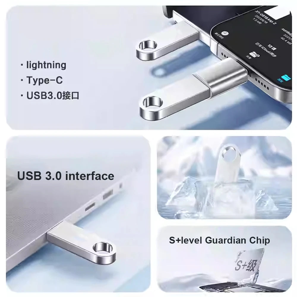 USB 3.0 Flash Bellek | 1TB & 2TB | Metal Tasarım | Bilgisayar & Tablet Uyumlu