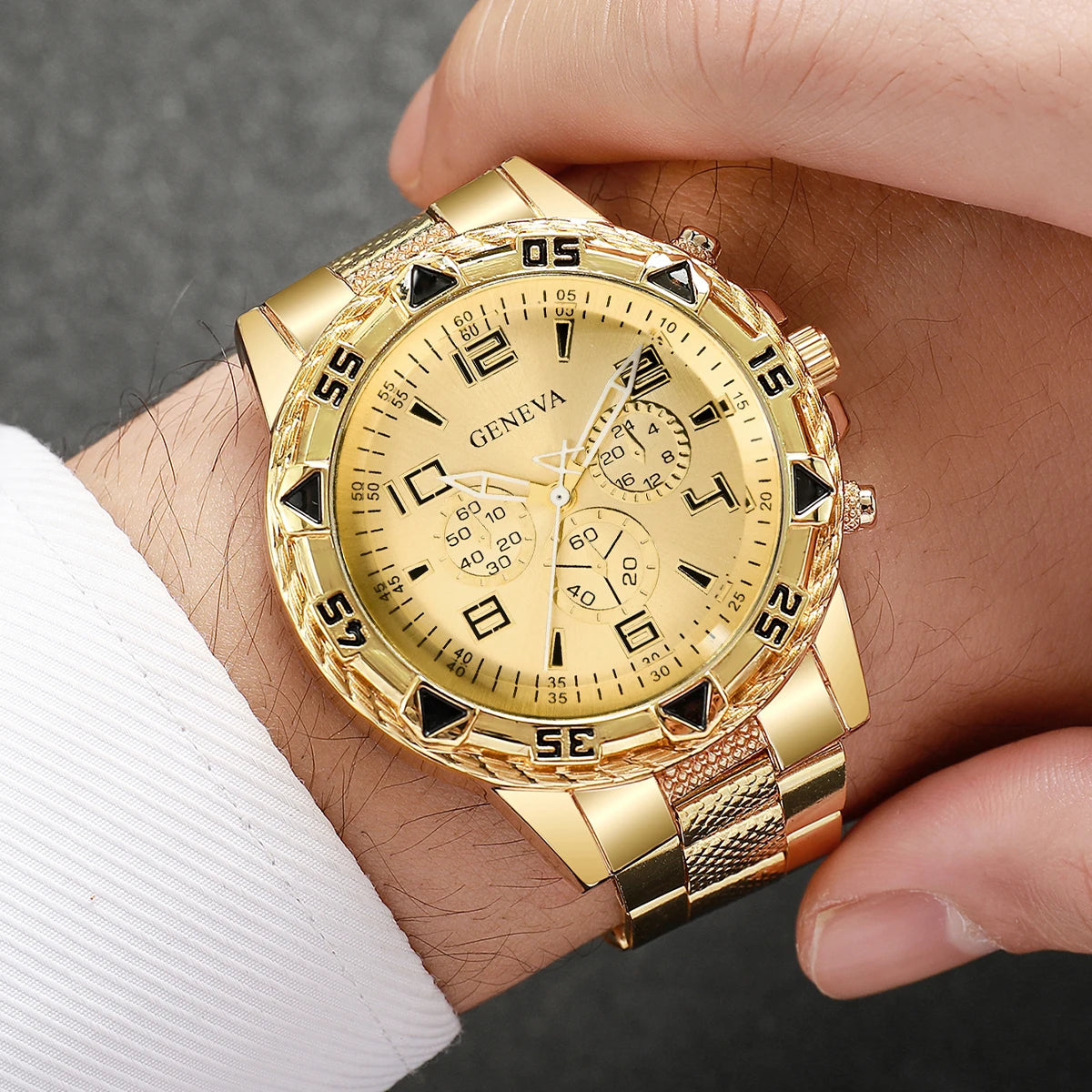 1/4PCS Luxury Big Dial Mens Quartz Watches Fashion Men Business Watch CLock Gift Reloj Hombre（Without Box）