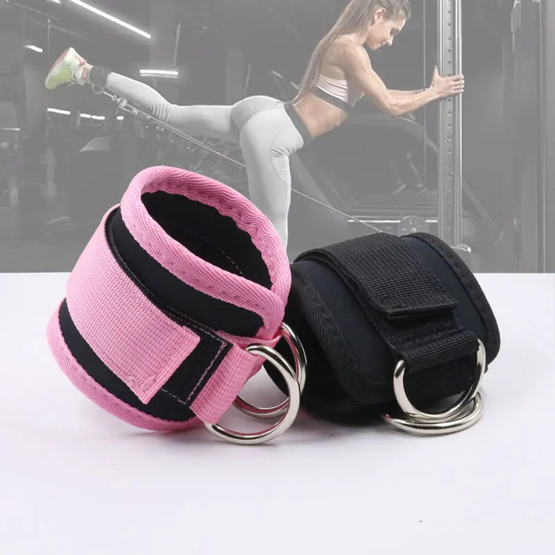 Ayak Bileği Spor Kelepçesi - Neopren Dolgulu Çift D-Halkalı Fitness Brace