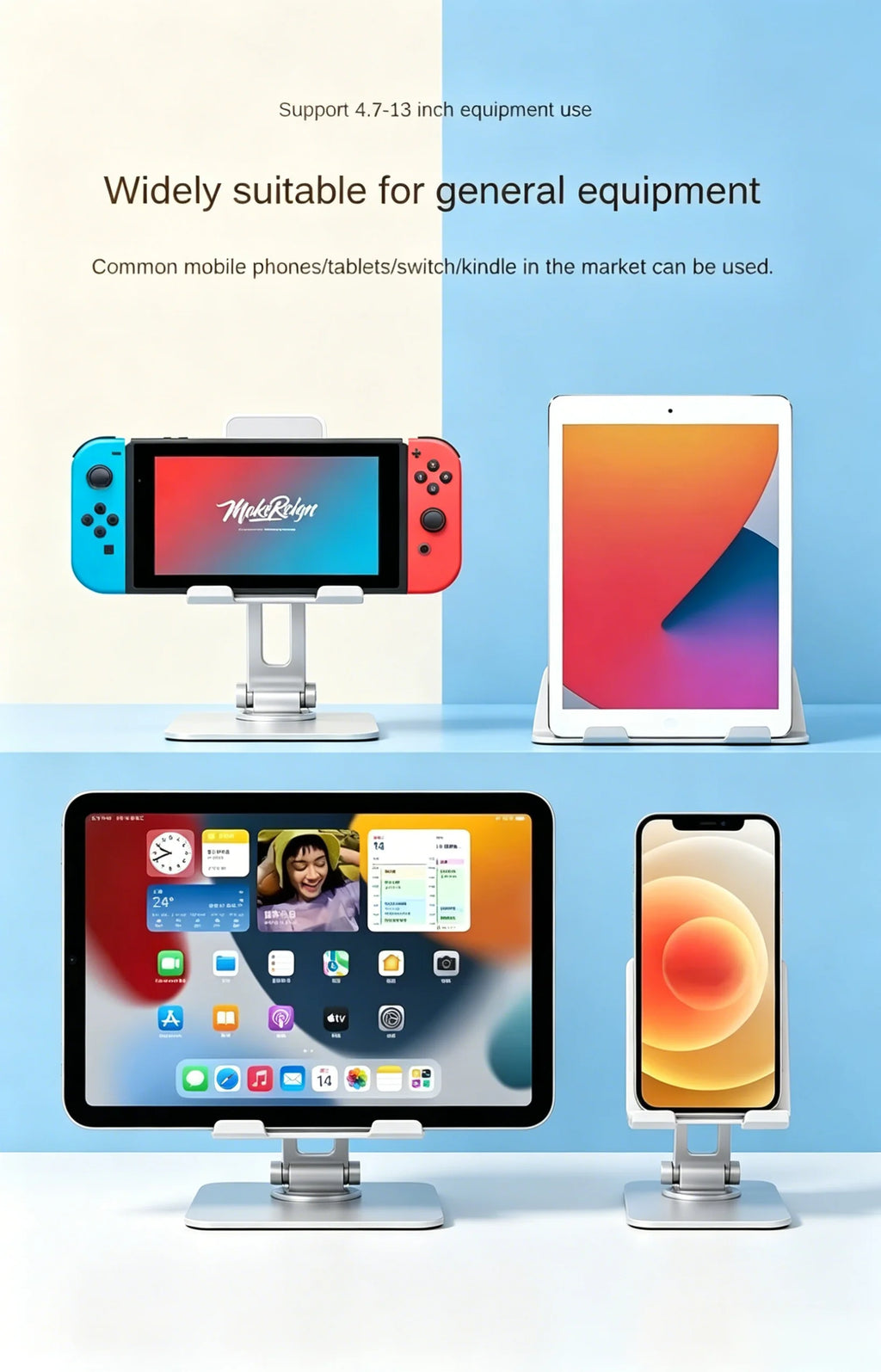 Uzun Kollu Ayarlanabilir Yatak Başı Telefon Tutucu Stand | Eller Serbest