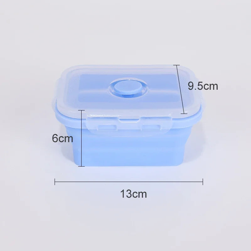 Katlanabilir Silikon Bento Kutusu | Kapakalı | 350ml-1200ml | Dondurucu Uyumlu