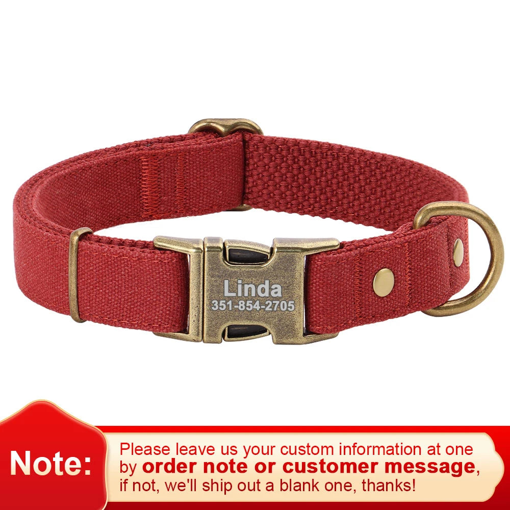 Kişiselleştirilebilir Köpek Tasması | Özel İsim Baskılı | Naylon | S/M/L