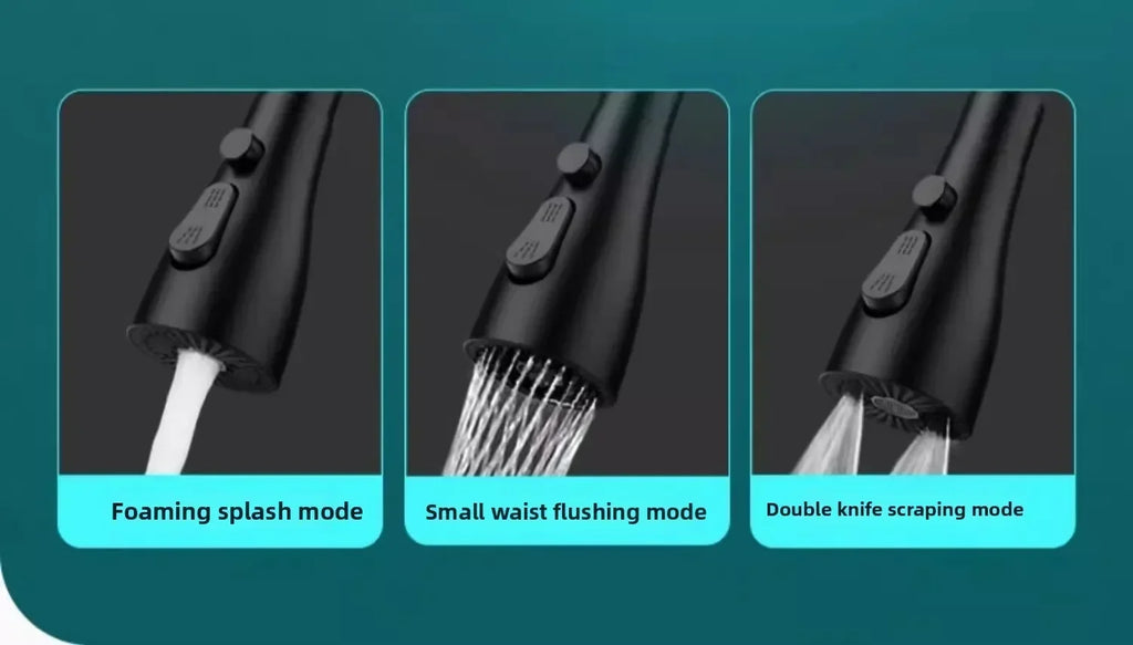 Metal Musluk Uzatıcı | 3 Mod | Su Tasarruflu | Banyo & Mutfak